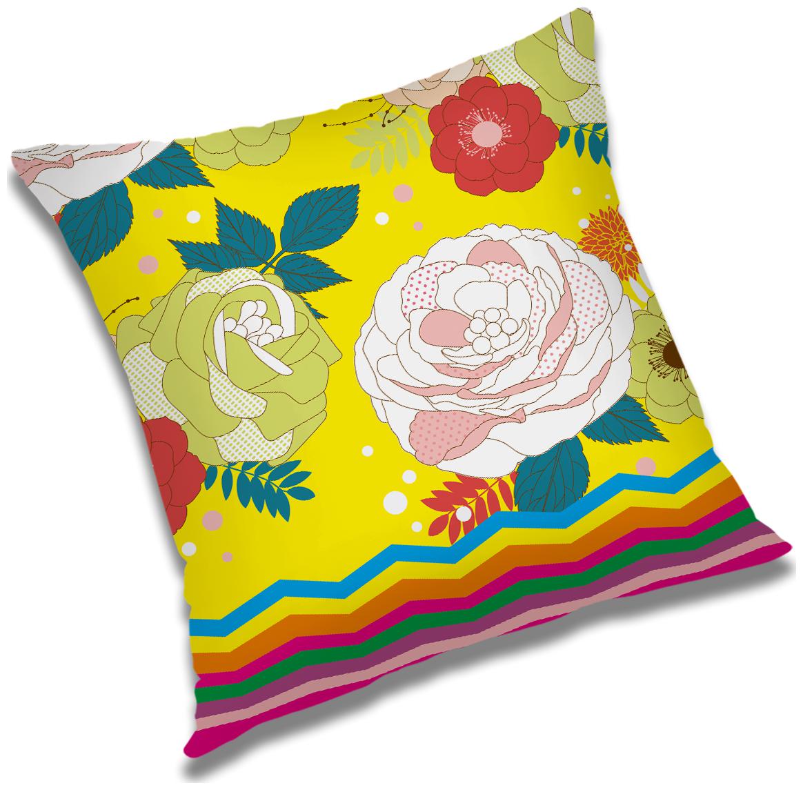 

RADANYA Floral Cushion Cover with Filler Set 16x16 inch