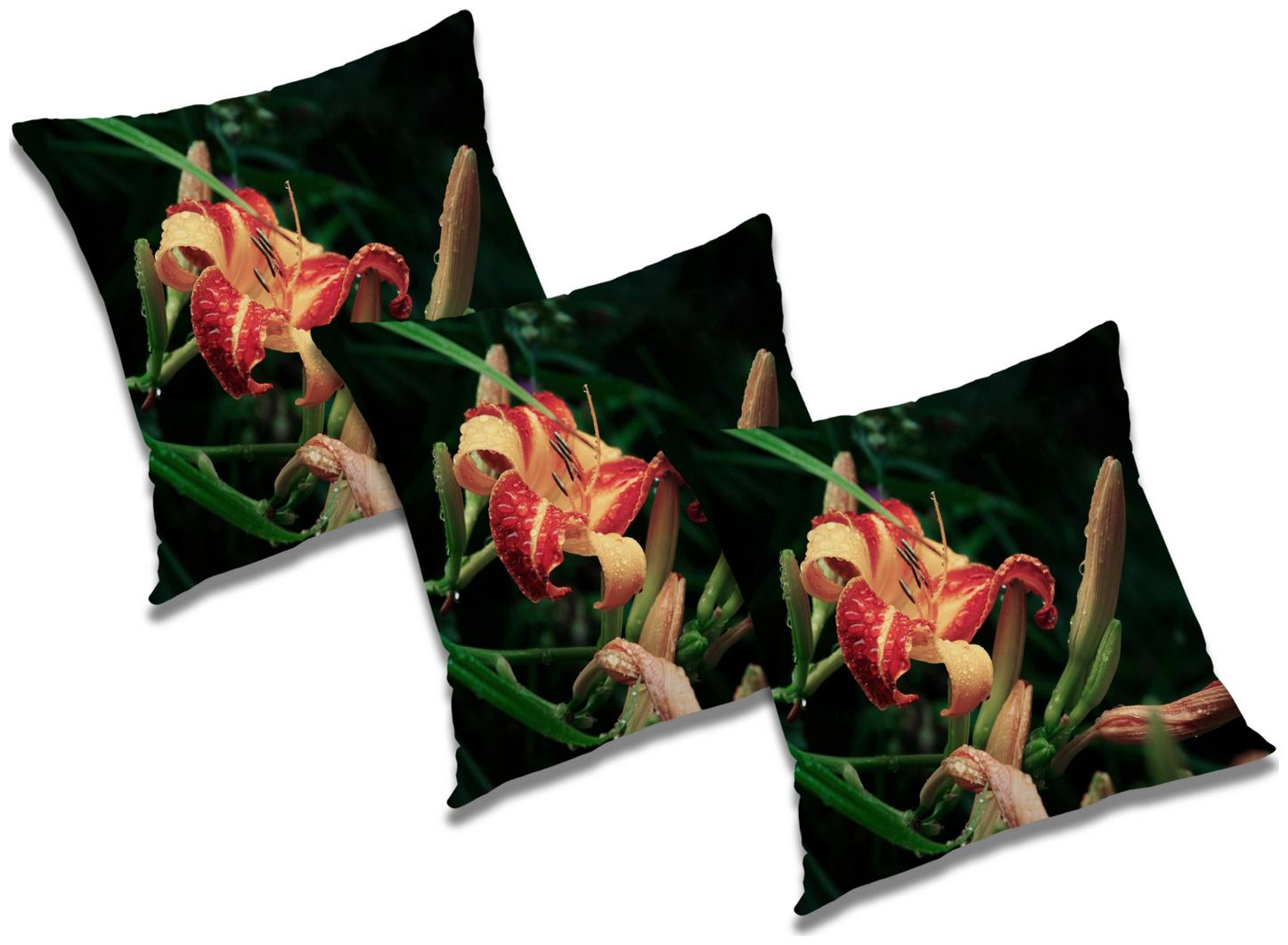 

RADANYA Floral Cushion Cover with Filler (Set of 3) 24x24 inch