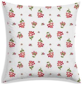 RADANYA Floral Polyester White Cushion Cover ( Large , Pack of 1 )
