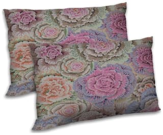RADANYA Polyester Floral Pillow Covers ( Pack of 2 , Multi )