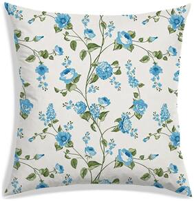 RADANYA Floral Polyester Off-white Cushion Cover ( Regular , Pack of 1 )