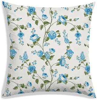 RADANYA Floral Polyester Off-white Cushion Cover ( Regular , Pack of 1 )
