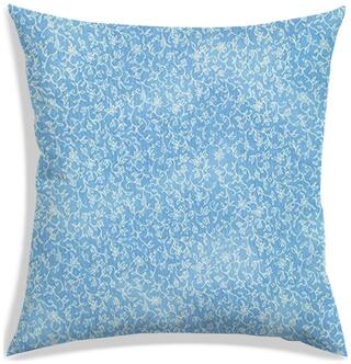 RADANYA Floral Polyester Blue Cushion Cover ( Regular , Pack of 1 )