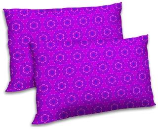 RADANYA Polyester Floral Pillow Covers ( Pack of 2 , Pink )