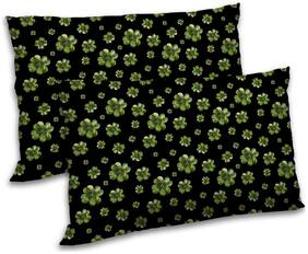 RADANYA Polyester Floral Pillow Covers ( Pack of 2 , Black )