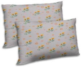 RADANYA Polyester Damask Pillow Covers ( Pack of 2 , Off-White )