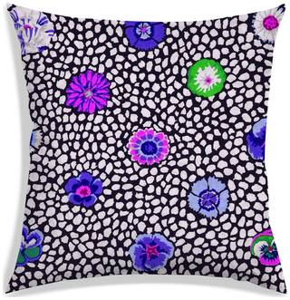 RADANYA Floral Polyester Black Cushion Cover ( Regular , Pack of 1 )