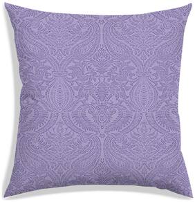RADANYA Floral Polyester Purple Cushion Cover ( Regular , Pack of 1 )