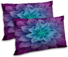 RADANYA Polyester Floral Pillow Covers ( Pack of 2 , Green )