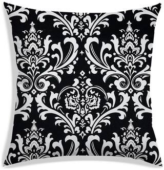 RADANYA Floral Polyester Black Cushion Cover ( Small , Pack of 1 )