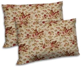 RADANYA Polyester Printed Pillow Covers ( Pack of 2 , Beige )