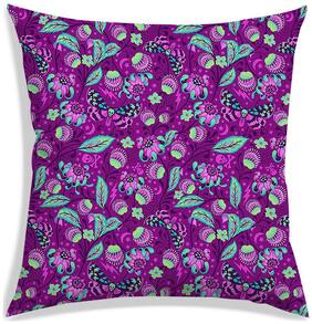 RADANYA Floral Polyester Purple Cushion Cover ( Small , Pack of 1 )