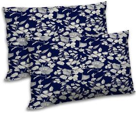 RADANYA Polyester Floral Pillow Covers ( Pack of 2 , Blue )