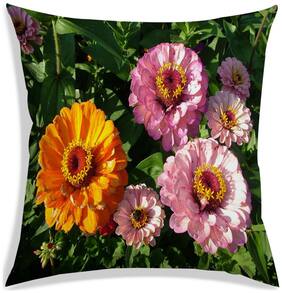 RADANYA Floral Polyester Green Cushion Cover ( Large , Pack of 1 )