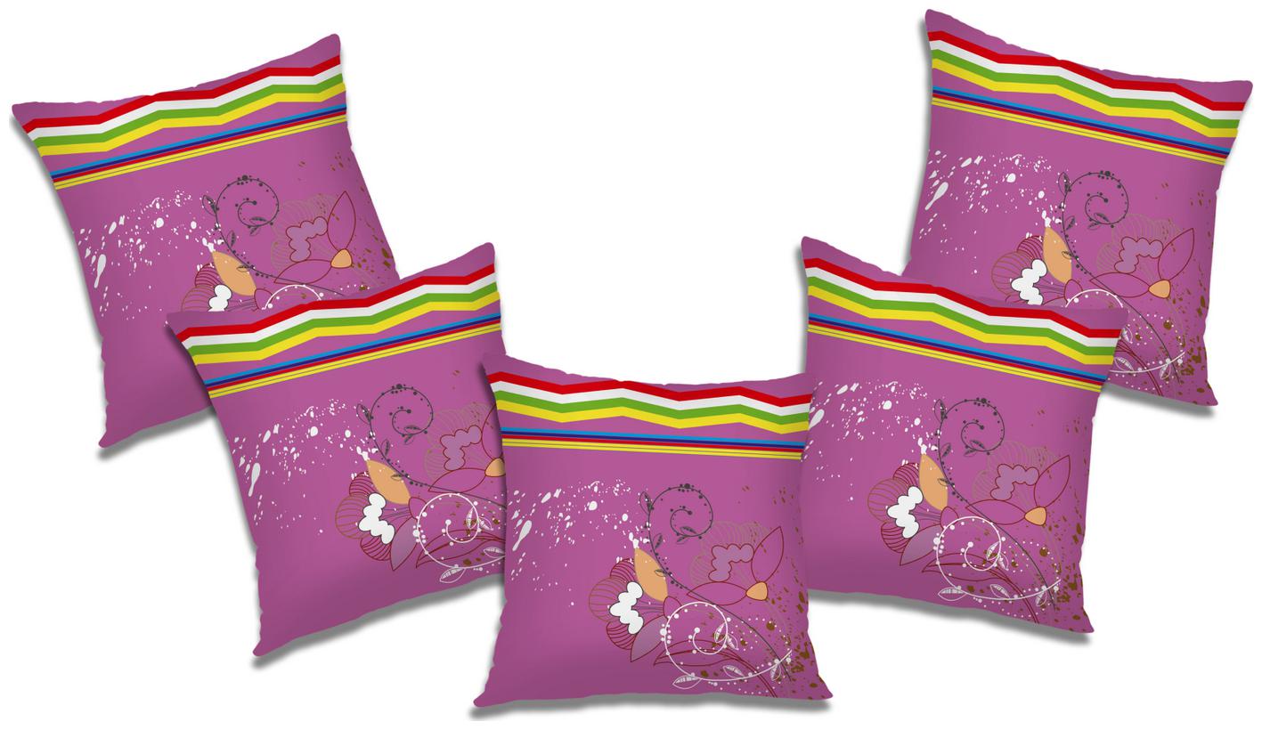 

RADANYA Floral Cushion Cover with Filler (Set of 5) 16x16 inch