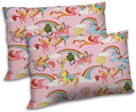 RADANYA Polyester Floral Pillow Covers ( Pack of 2 , Green )
