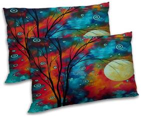 RADANYA Polyester Floral Pillow Covers ( Pack of 2 , Multi )