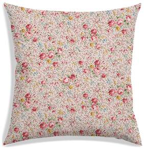 RADANYA Floral Polyester Peach Cushion Cover ( Large , Pack of 1 )