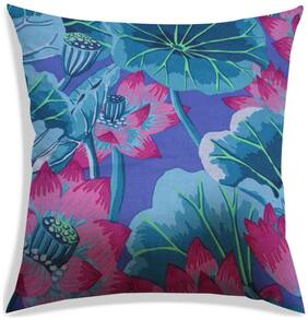 RADANYA Floral Polyester Purple Cushion Cover ( Large , Pack of 1 )
