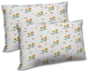 RADANYA Polyester Damask Pillow Covers ( Pack of 2 , Beige )