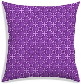 RADANYA Floral Polyester Purple Cushion Cover ( Large , Pack of 1 )