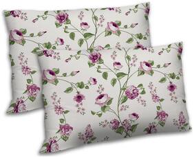 RADANYA Polyester Floral Pillow Covers ( Pack of 2 , Purple )