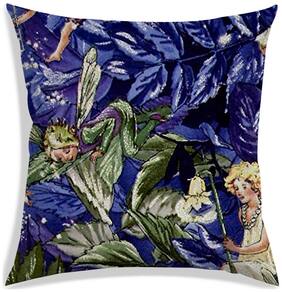 RADANYA Floral Polyester Purple Cushion Cover ( Regular , Pack of 1 )