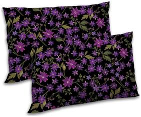 RADANYA Polyester Floral Pillow Covers ( Pack of 2 , Black )