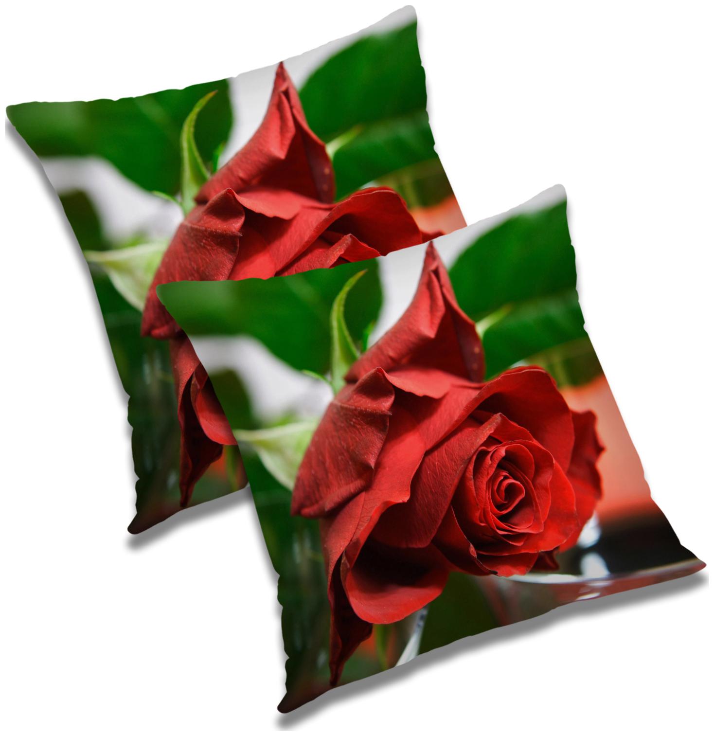 

RADANYA Floral Cushion Cover with Filler (Set of 2) 16x16 inch