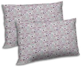 RADANYA Polyester Floral Pillow Covers ( Pack of 2 , Beige )
