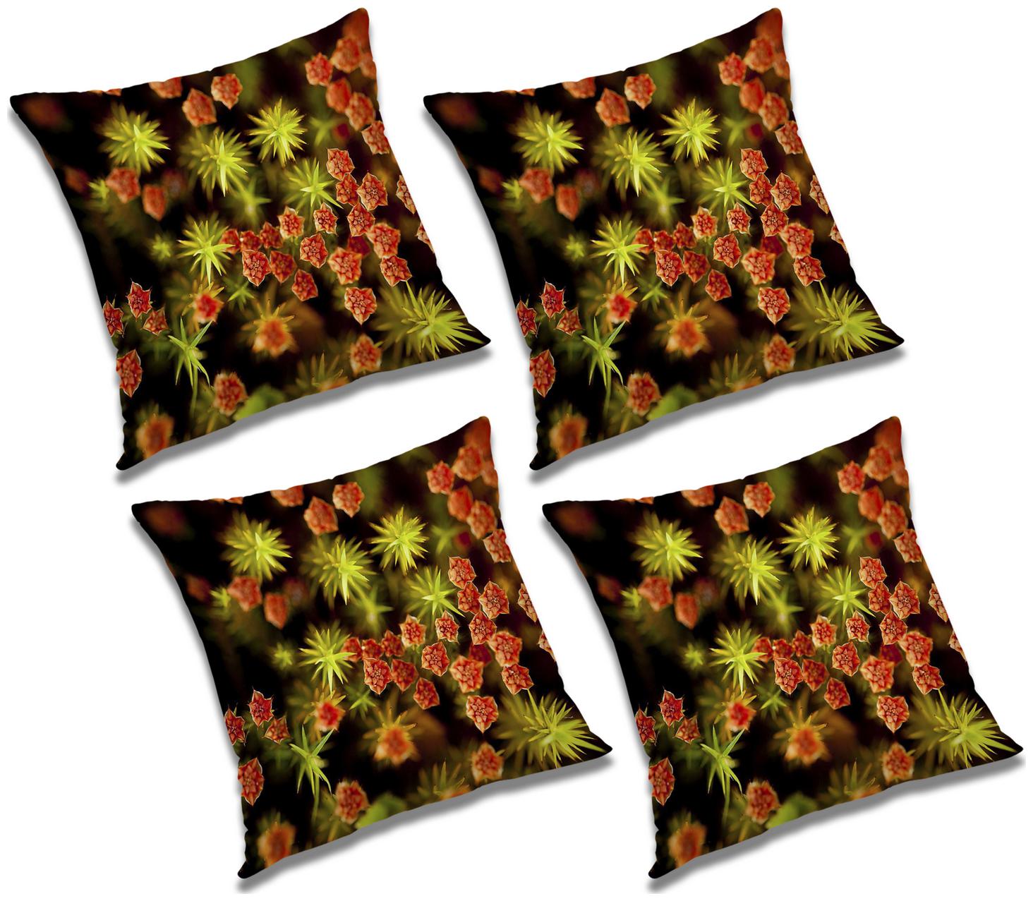 

RADANYA Floral Cushion Cover with Filler (Set of 4) 16x16 inch