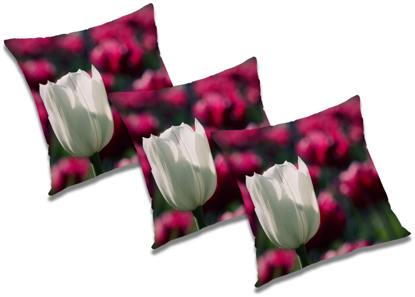 

RADANYA Floral Cushion Cover with Filler (Set of 3) 16x16 inch