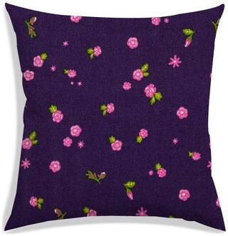 RADANYA Floral Polyester Purple Cushion Cover ( Extra large , Pack of 1 )