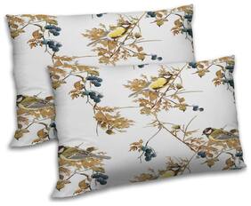 RADANYA Polyester Printed Pillow Covers ( Pack of 2 , Off-White )