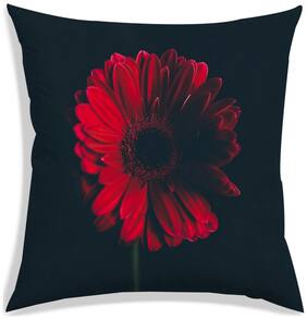 RADANYA Floral Polyester Red Cushion Cover ( Large , Pack of 1 )