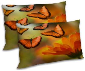 RADANYA Polyester Printed Pillow Covers ( Pack of 2 , Multi )