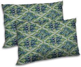 RADANYA Polyester Floral Pillow Covers ( Pack of 2 , Green )