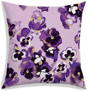 RADANYA Floral Polyester Purple Cushion Cover ( Regular , Pack of 1 )