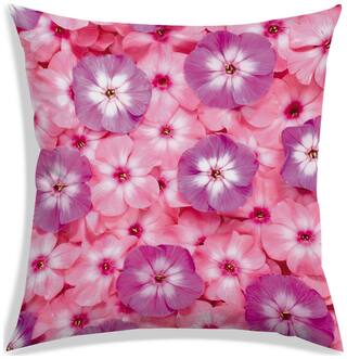 RADANYA Floral Polyester Pink Cushion Cover ( Large , Pack of 1 )