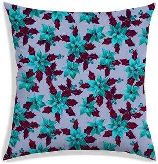 RADANYA Floral Polyester Grey Cushion Cover ( Extra large , Pack of 1 )