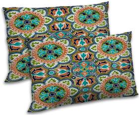 RADANYA Polyester Floral Pillow Covers ( Pack of 2 , Multi )