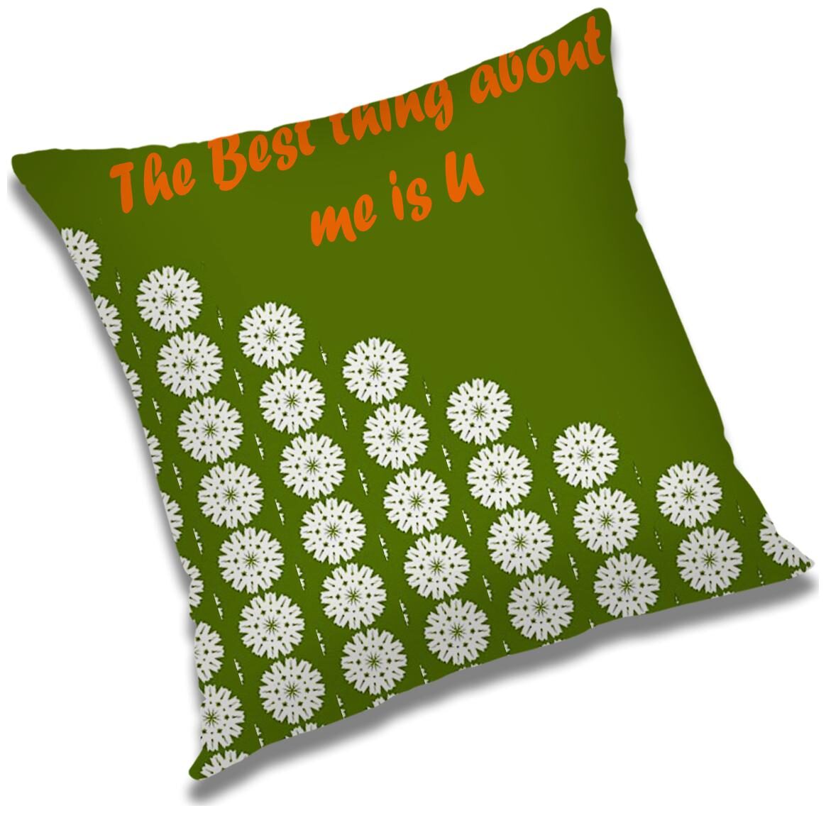 

RADANYA Floral Polyester Green Cushion Cover ( Large Pack of 1 )