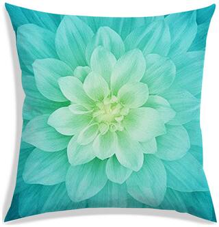 RADANYA Floral Polyester Green Cushion Cover ( Large , Pack of 1 )