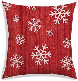 RADANYA Floral Polyester Red Cushion Cover ( Small , Pack of 1 )