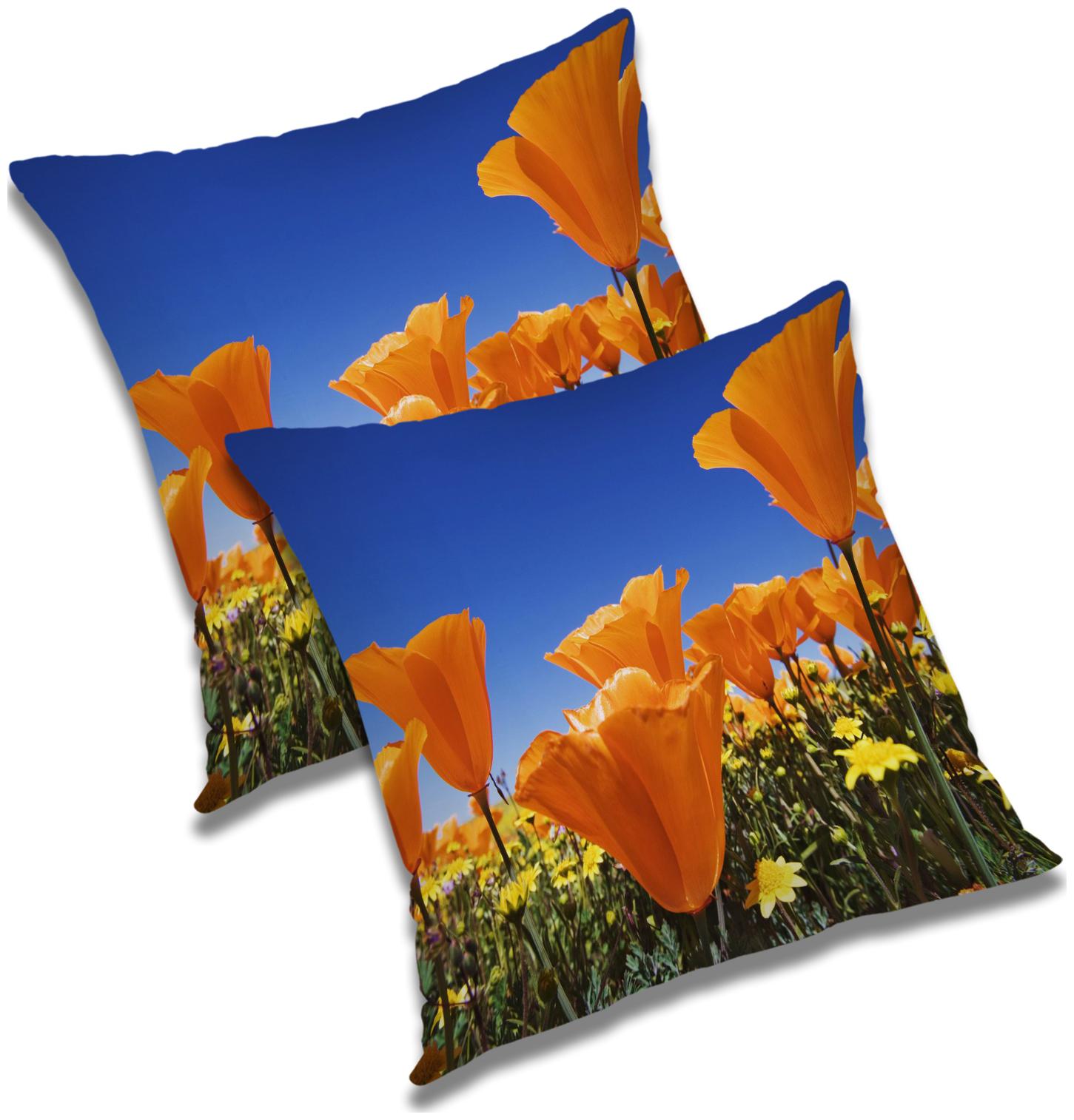 

RADANYA Floral Cushion Cover 18x18 inch
