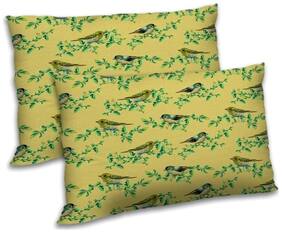 RADANYA Polyester Floral Pillow Covers ( Pack of 2 , Beige )