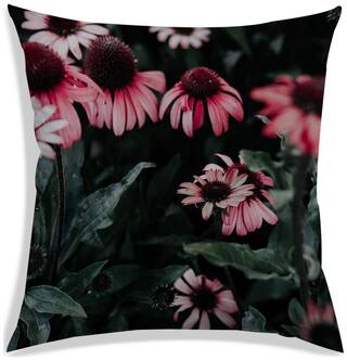 RADANYA Floral Polyester Green Cushion Cover ( Large , Pack of 1 )