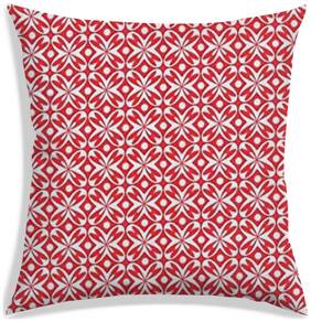 RADANYA Floral Polyester Red Cushion Cover ( Regular , Pack of 1 )