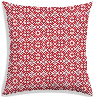 RADANYA Floral Polyester Red Cushion Cover ( Regular , Pack of 1 )