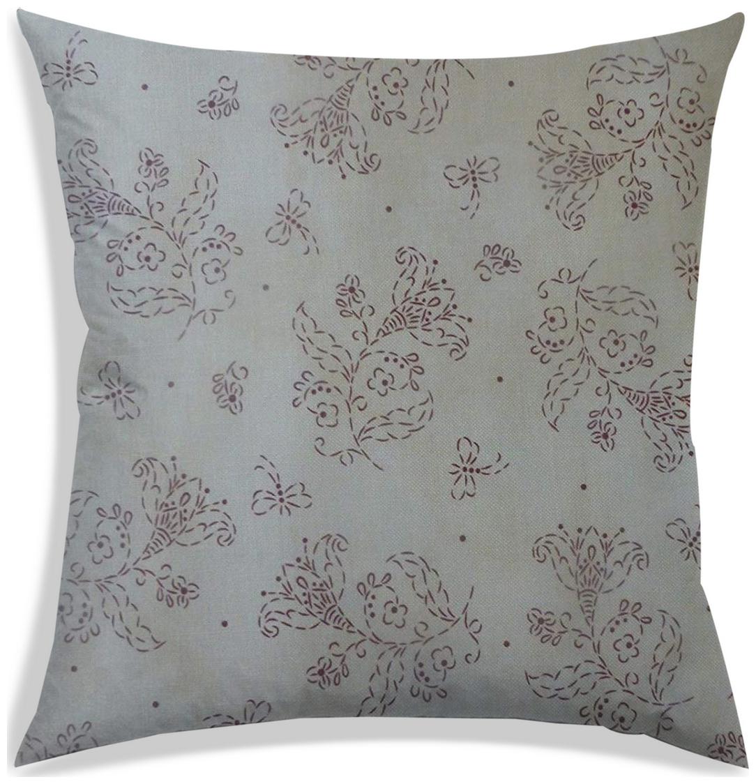 

RADANYA Floral Polyester Grey Cushion Cover ( Small Pack of 1 )